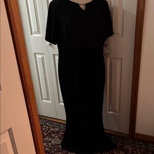 Velvet black formal dress
